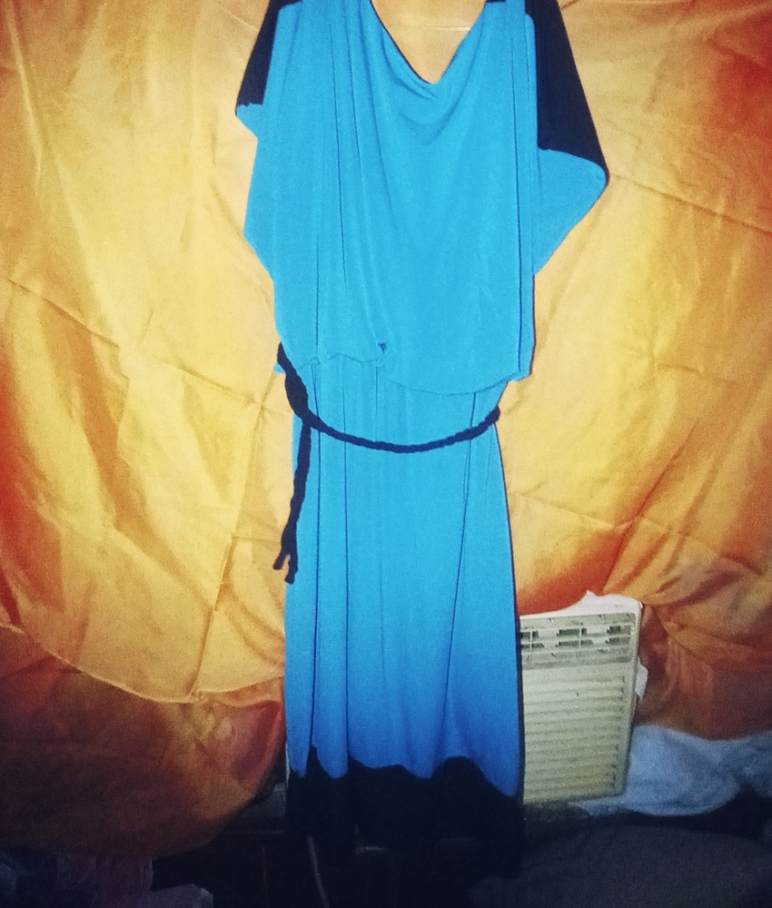 Blue black dress